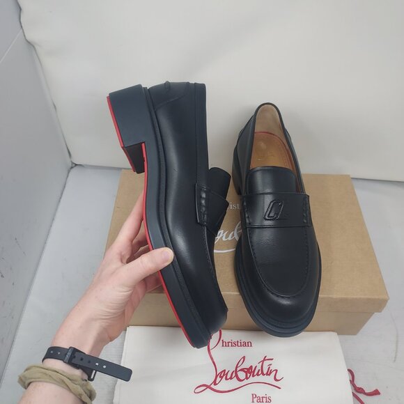 Christian Louboutin Black Mens Urbino Moccasin Penny Loafer